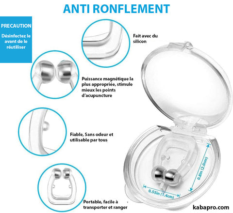 Pack de 2 dispositifs anti-ronflement